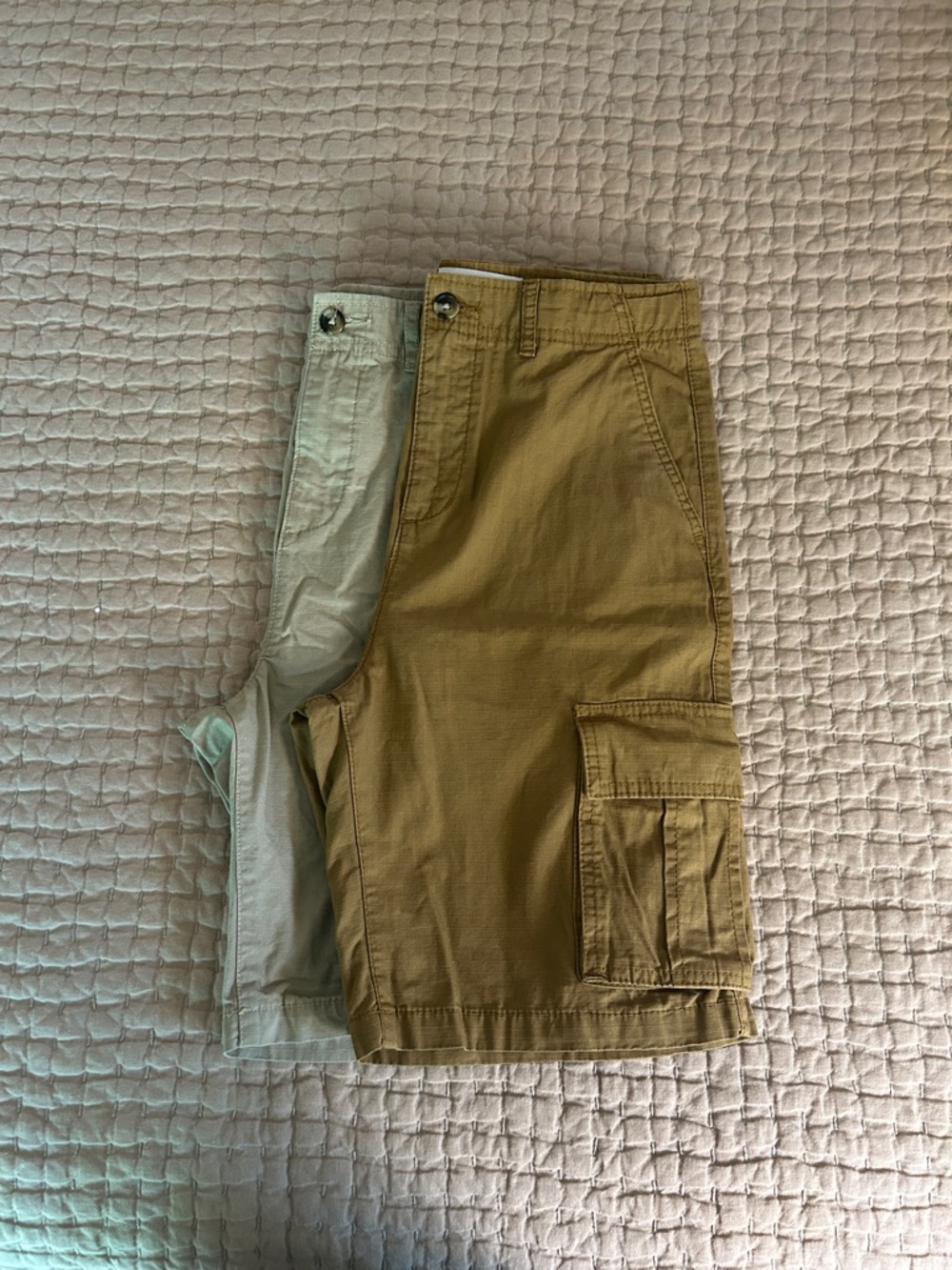 Bundle of 2 OLD NAVY Youth Boys At the Knee Cotton Cargo Shorts